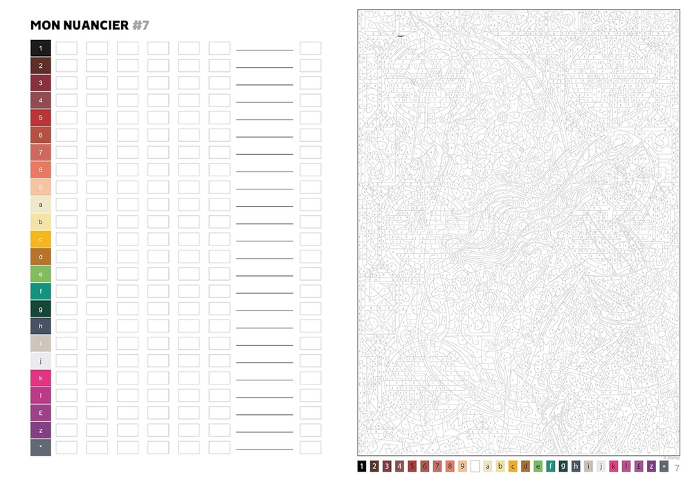 Hachette раскраска по номерам Coloriages mystères Disney - Chevaux, 112 стр.