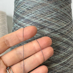 LIZ - Fashion Mill; 85% хлопок, 15% меринос; 2500м/100гр; col.221041, цвет: пастельный бирюзово-коричнево-черничная секционка; S703; Есть бобинки: 150, 60, 127, 88, 150, 215, 215 гр