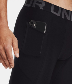 Теннисные брюки Under Armour Men's HeatGear Leggings - black/white