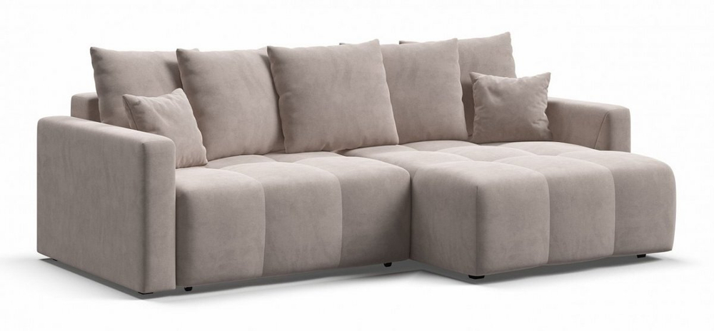 Диван Угловой Босс Тренд (Велюр Монолит латте)