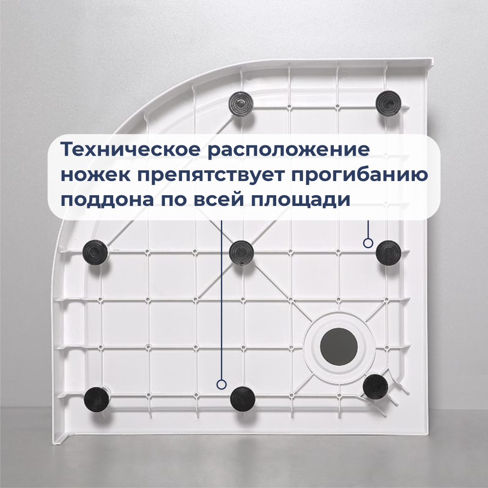 Душевой поддон с сифоном RGW SMC/R-C (900x900)