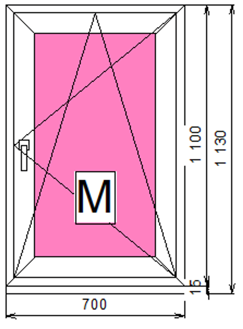 Пластиковое окно 1100 х 700 ТермА Эко + Москитная сетка