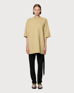RICK OWENS DRKSHDW ФУТБОЛКА ЖЕНСКАЯ БЕЖЕВАЯ HOLLYWOOD JUMBO SS