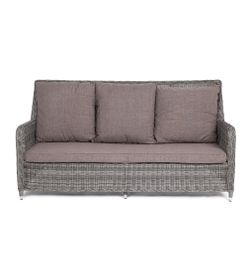 "Гляссе" диван трехместный из искусственного ротанга, цвет графит