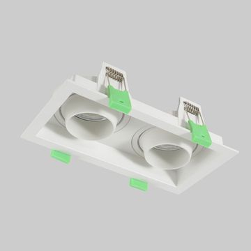 Встраиваемый точечный светильник 2*GU10 CLT 069C2 WH белый Crystal Lux