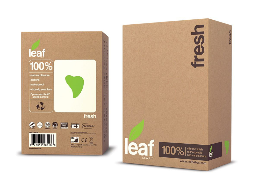 Зеленый перезаряжаемый вибромассажер Fresh by Leaf (Цвет: зеленый)