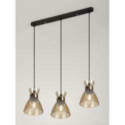 Светильник подвесной (подвес) Rivoli Iris 9186-203 3хЕ27 60 Вт модерн | Rivoli