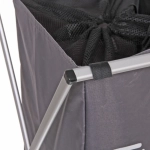 Корзина для белья двойная складная «Тёмное и светлое» 61,5*35*57 см серая