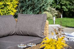 "Лунго" модуль диванный угловой с подушками, цвет соломенный (гиацинт)