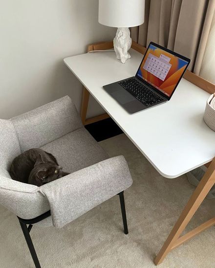 стул Aline с мягкой обивкой рогожка светло-серый