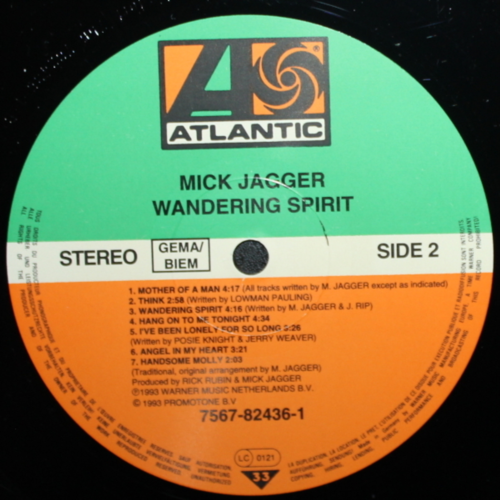 Mick Jagger / Wandering Spirit (LP)