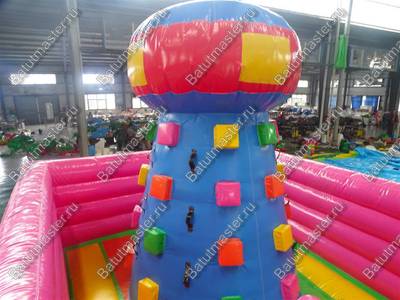 Надувной скалодром "Высокая башня" с высокими бортами 4*4*3 м