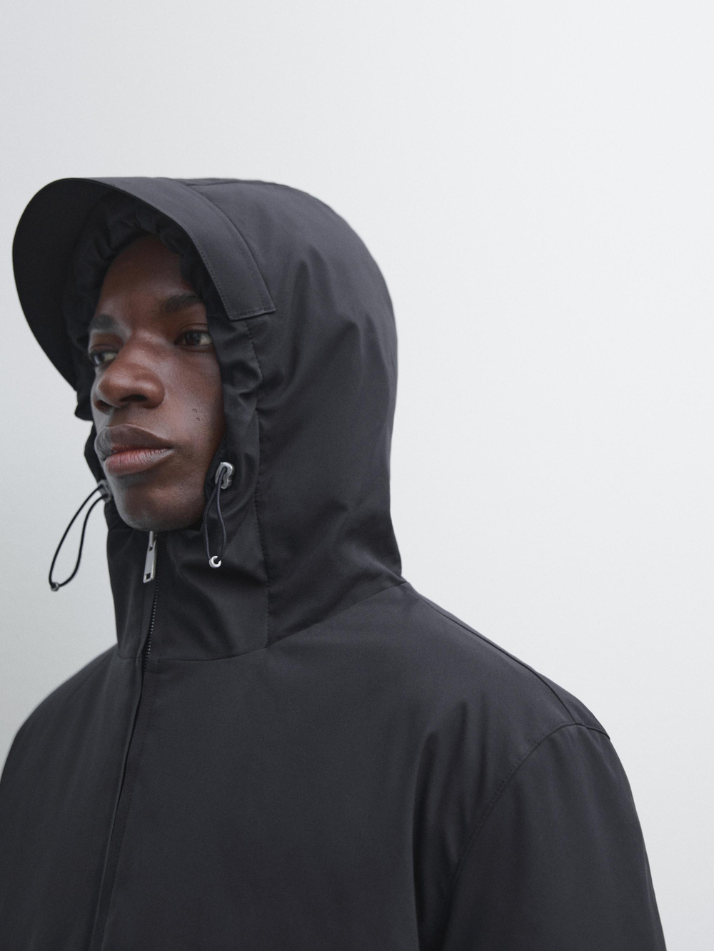 Massimo Dutti Водоотталкивающая стеганая парка, морской темно-синий