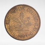Germany, 5 Pfennigs, 1991, (Karlsruhe Mint - "G"), F