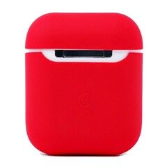 Силиконовый чехол для AirPods 1, 2 Silicone Case Protection (Красный)