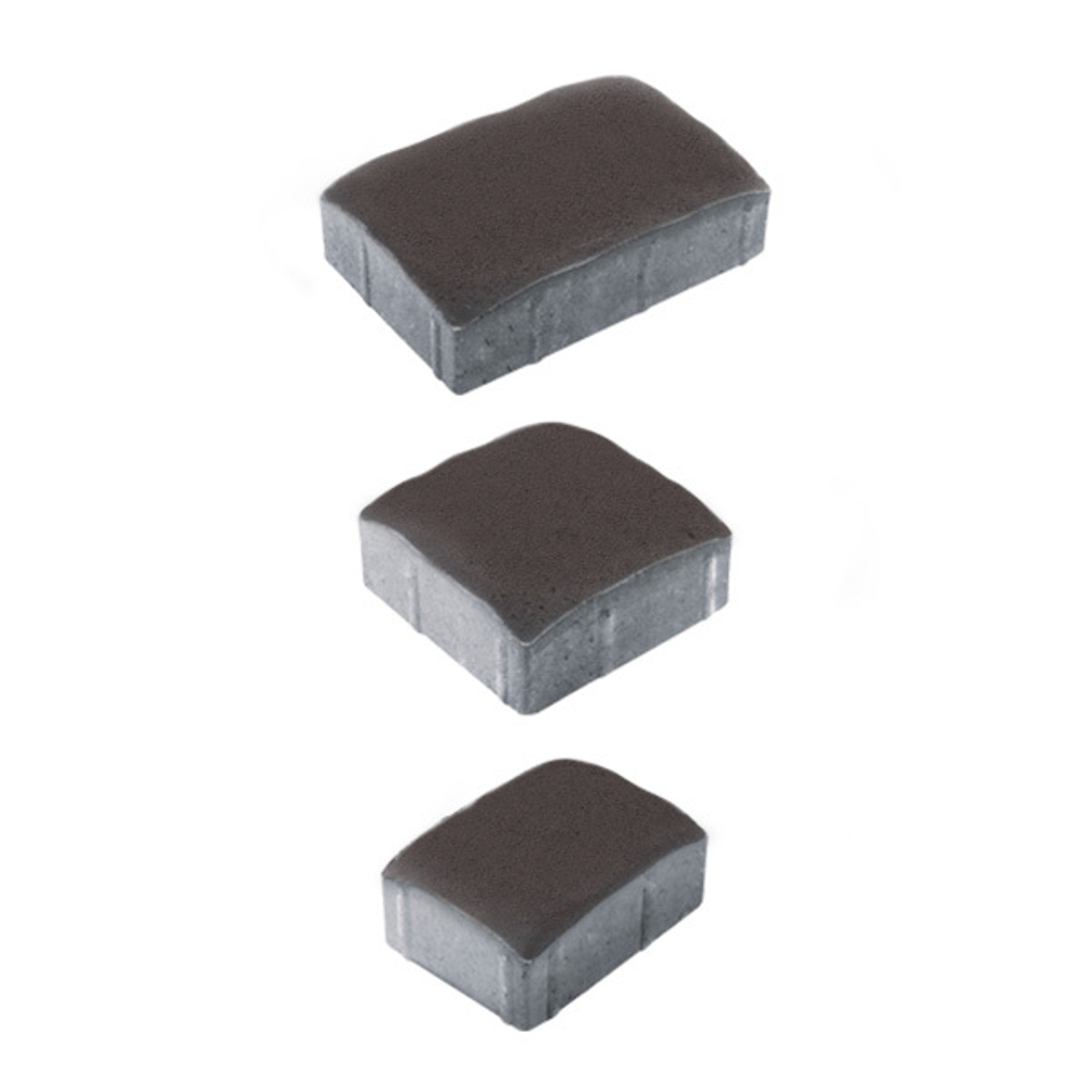 Тротуарная плитка УРИКО, комплект из 3 видов плит, Стандарт Коричневый