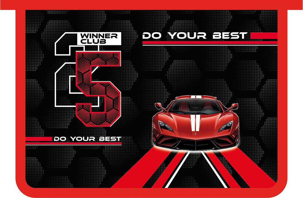 Папка д/тетрадей А4 пластиковая, молния сверху "Автоклуб 25 2025" (Пчелка)