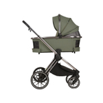 Детская универсальная коляска Adamex Spark SE 2в1 - Salvia Onyx (Зеленая ткань, хром. рама)