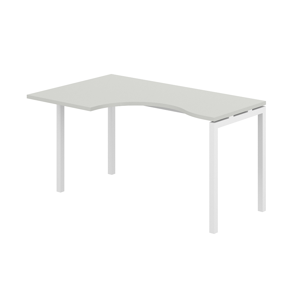 Стол эргономичный на металлокаркасе (белый) SIGMA (СИГМА) МК40х40