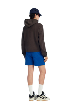 ZARA X BENITO ANTONIO ХЛОПКОВЫЕ ШОРТЫ С ЭЛАСТИЧНЫМ ПОЯСОМ, СИНИЙ
