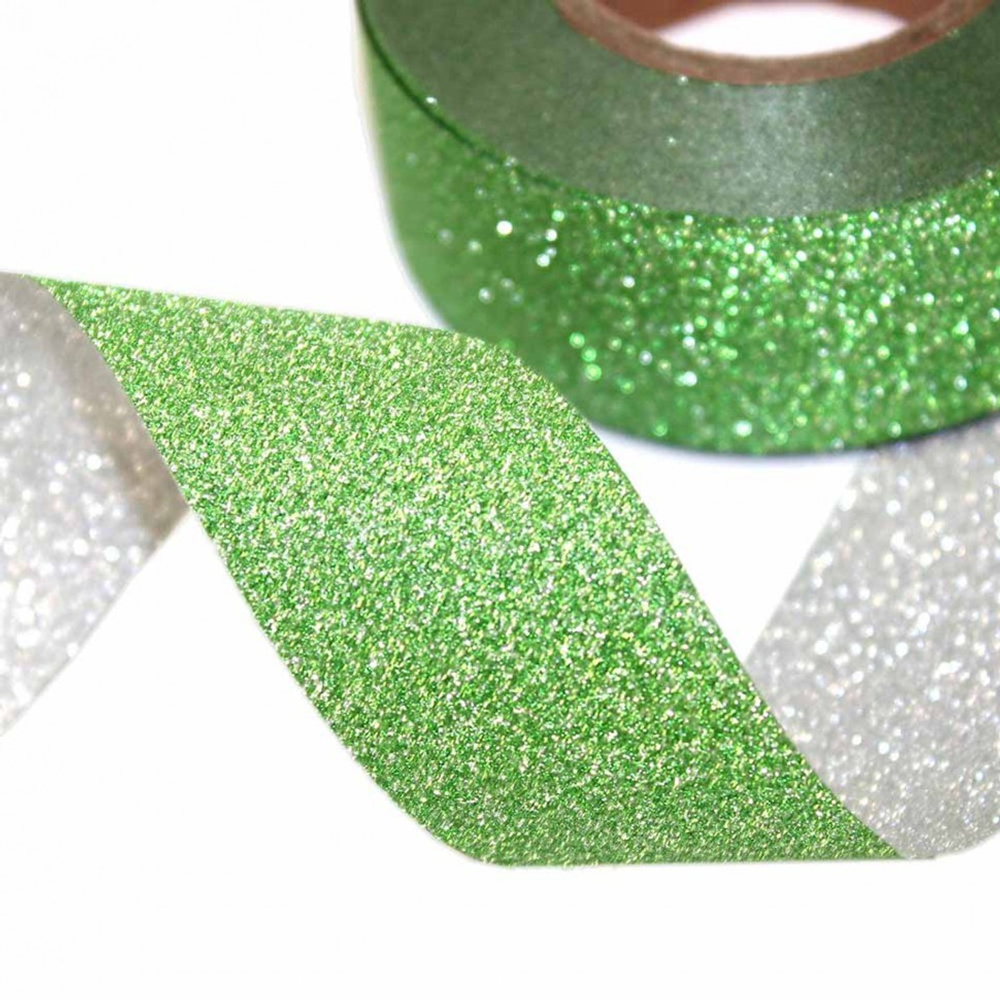 Лента Полипропилен 2см х 28м "Блеск" (Зеленый)