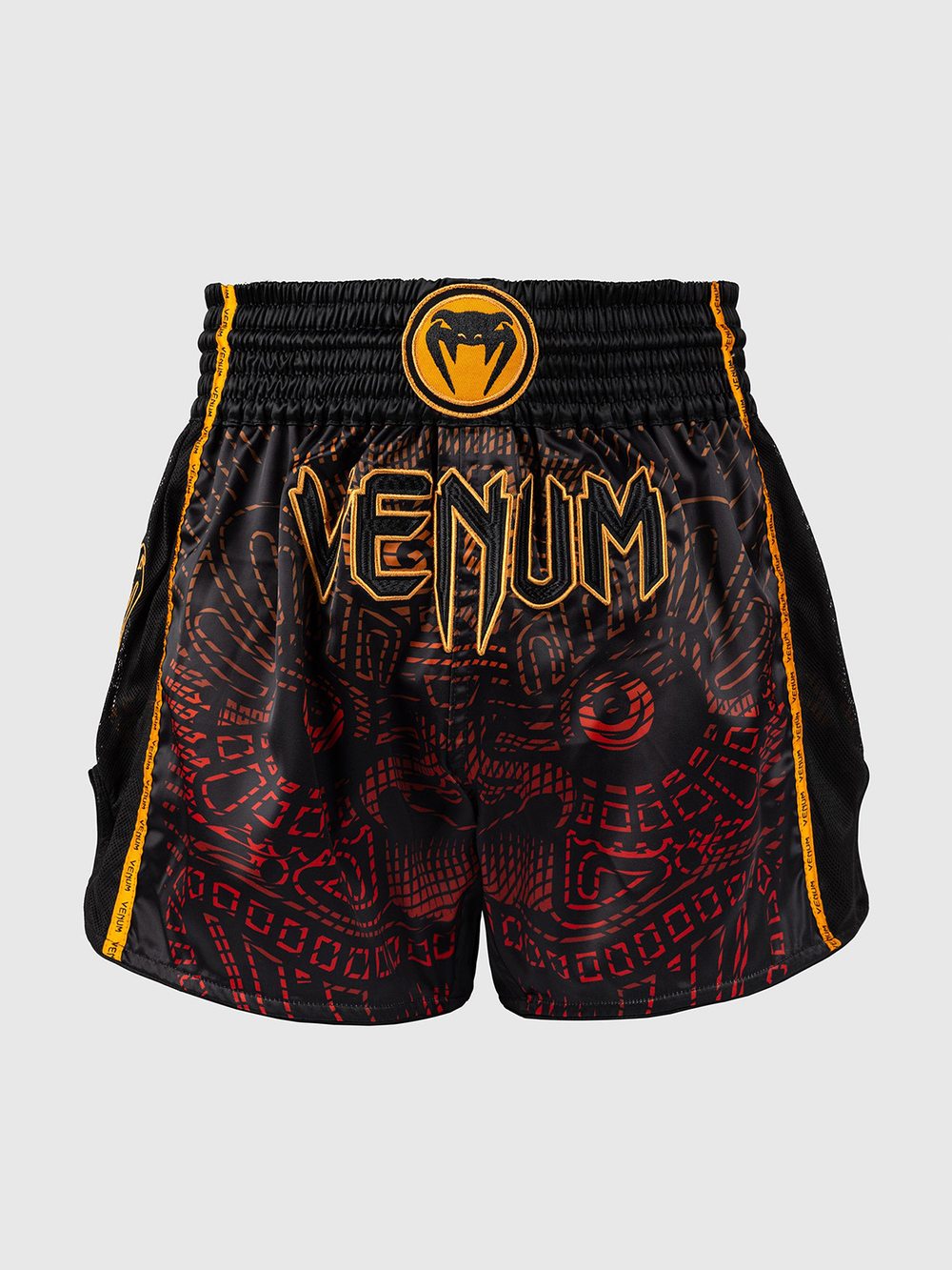Шорты тайские Venum Quetzal Fury Black/Fury Red/Tangerine