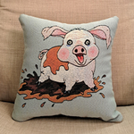 Декоративный гобеленовый чехол для интерьерной подушки Озорник 38*38