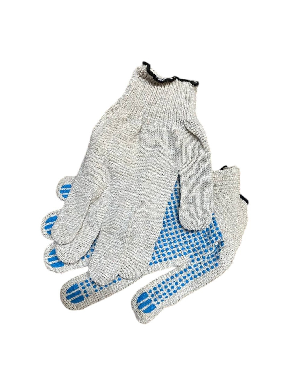 Перчатки х/б с ПВХ 4 нити, 10 класс, точка