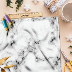 Ткань дюспо белый мрамор