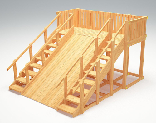 Зимняя горка TORUDA Север wood-4 (скат 3 м)