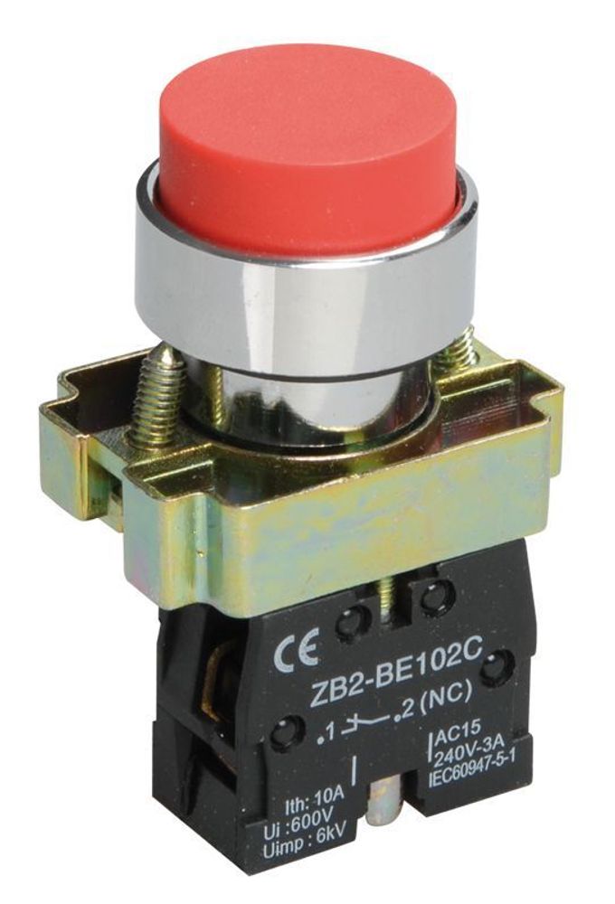 Кнопка LAY5-BL42 1НЗ без подсветки красн. KARAT IEK BBT71-BL-K04