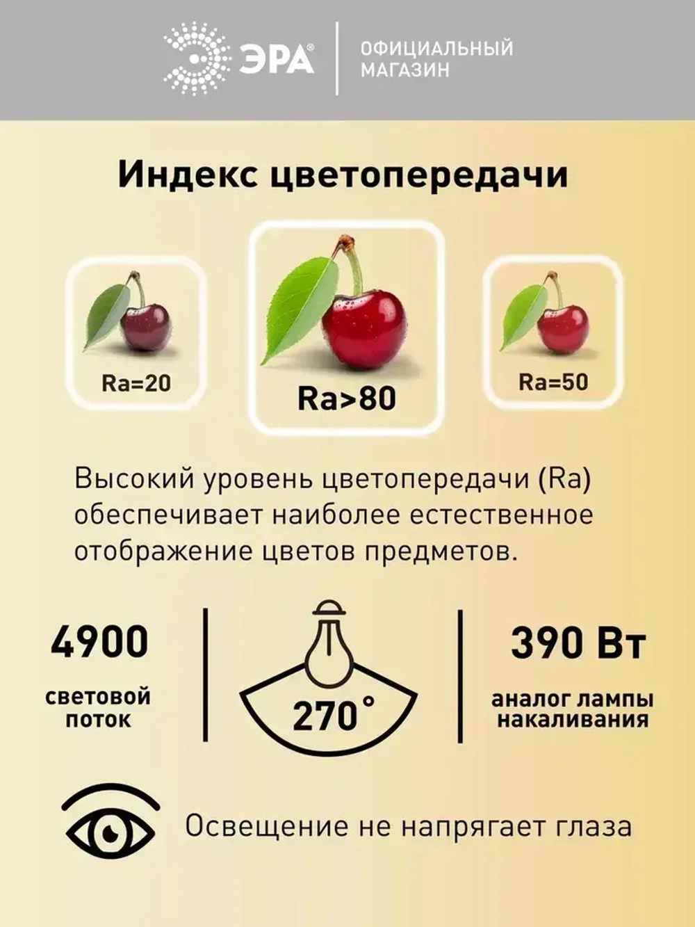Лампочка светодиодная промышленная ЭРА LED E27/E40 50 Вт T100 колокол 4000К нейтральный белый свет 1 штука