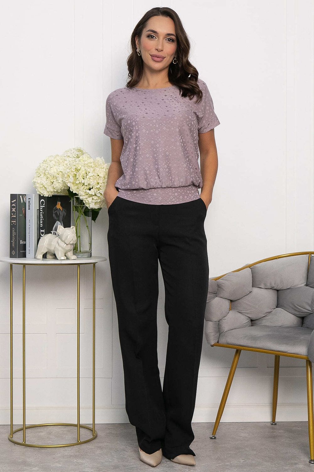 Блуза Нарния (светло-сиреневая) Б14068-3М LT Collection