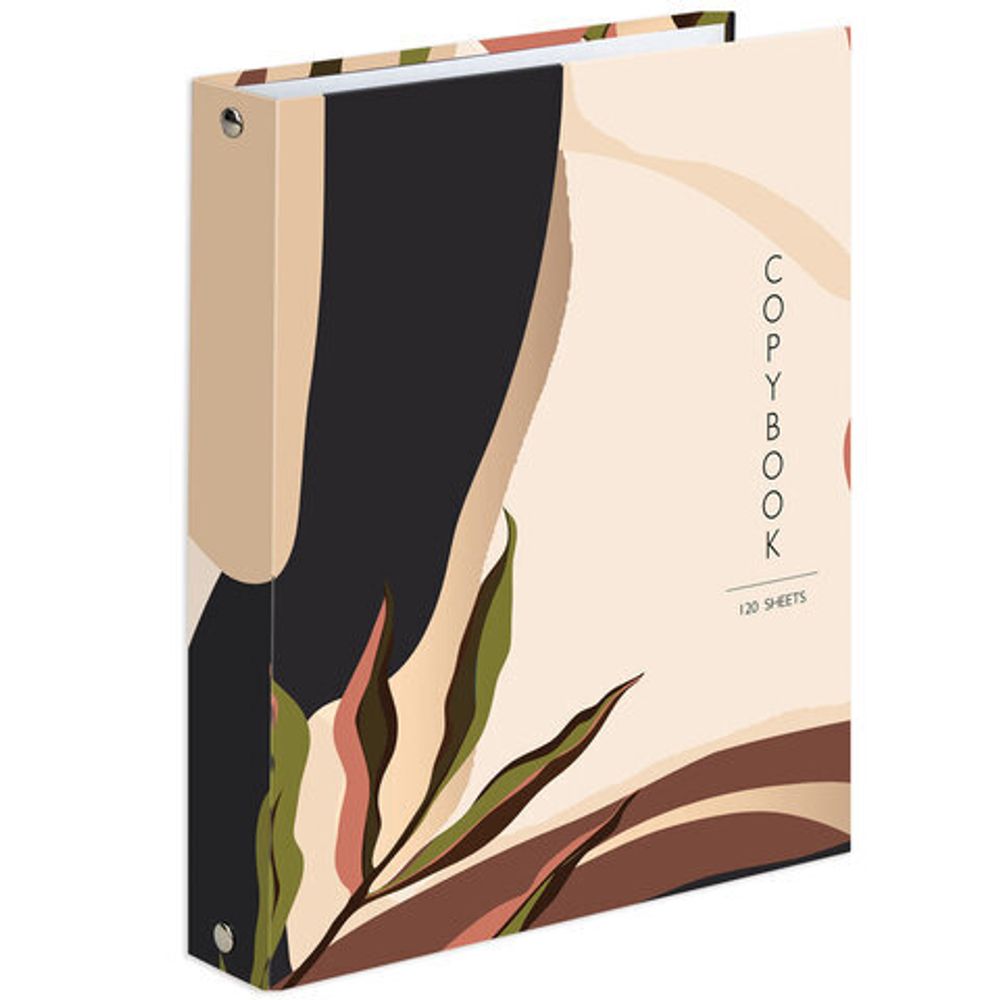 Тетрадь на кольцах А5 175х215 мм, 120 л., твердый картон, клетка, BRAUBERG, "Vision", 404075