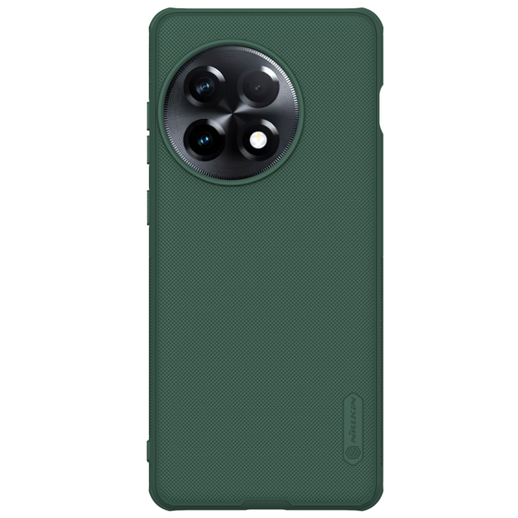 Чехол противоударный зеленого цвета (Deep Green) от Nillkin для OnePlus Ace 2 Pro, серия Super Frosted Shield Pro