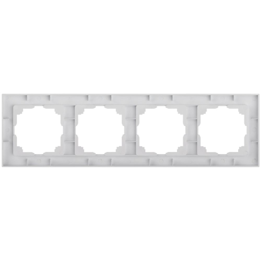 Рамка для розеток и выключателей Intro Accent 6-504-01 на 4 поста, СУ, белый | Intro