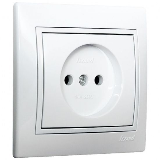 Розетка LEZARD MIRA 1-местная с/п б/з бел. 16А 250В