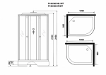 Душевая кабина Niagara Promo P100/80/26/MT 100х80