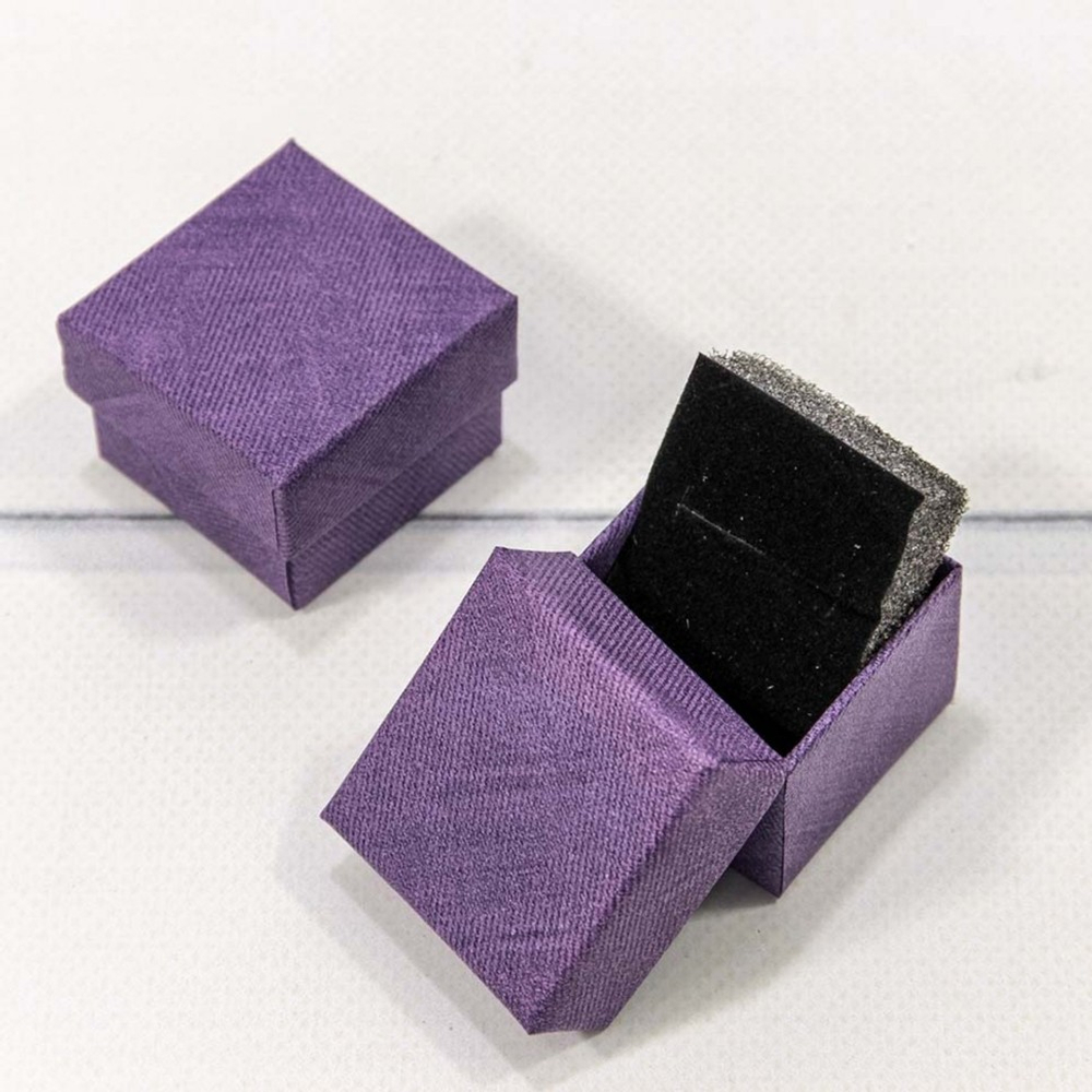 Коробка Ювелирная 4х4х3 см Набор 2 шт (Фиолетовый)