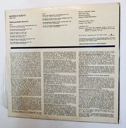 Винтажная виниловая пластинка Heinrich Schutz Dresdner Kreuzchor, Werner Jaroslawski, Hans Otto Dirigent Rudolf Mauersberger Kleine Geistliche Konzerte (GDR 1968)