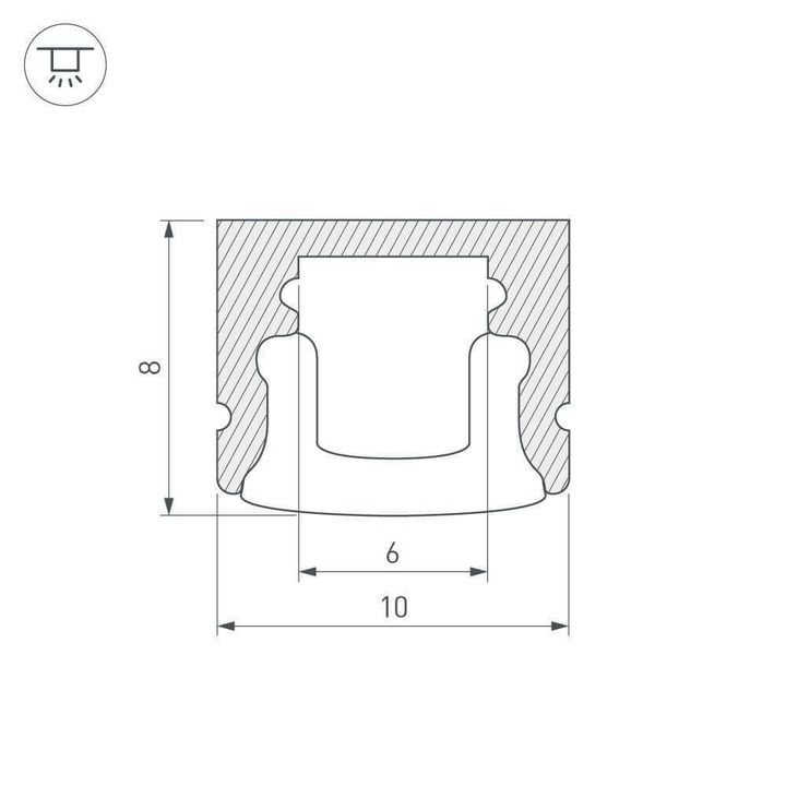 Профиль Arlight ARH-MINI5-2000 ANOD 018827