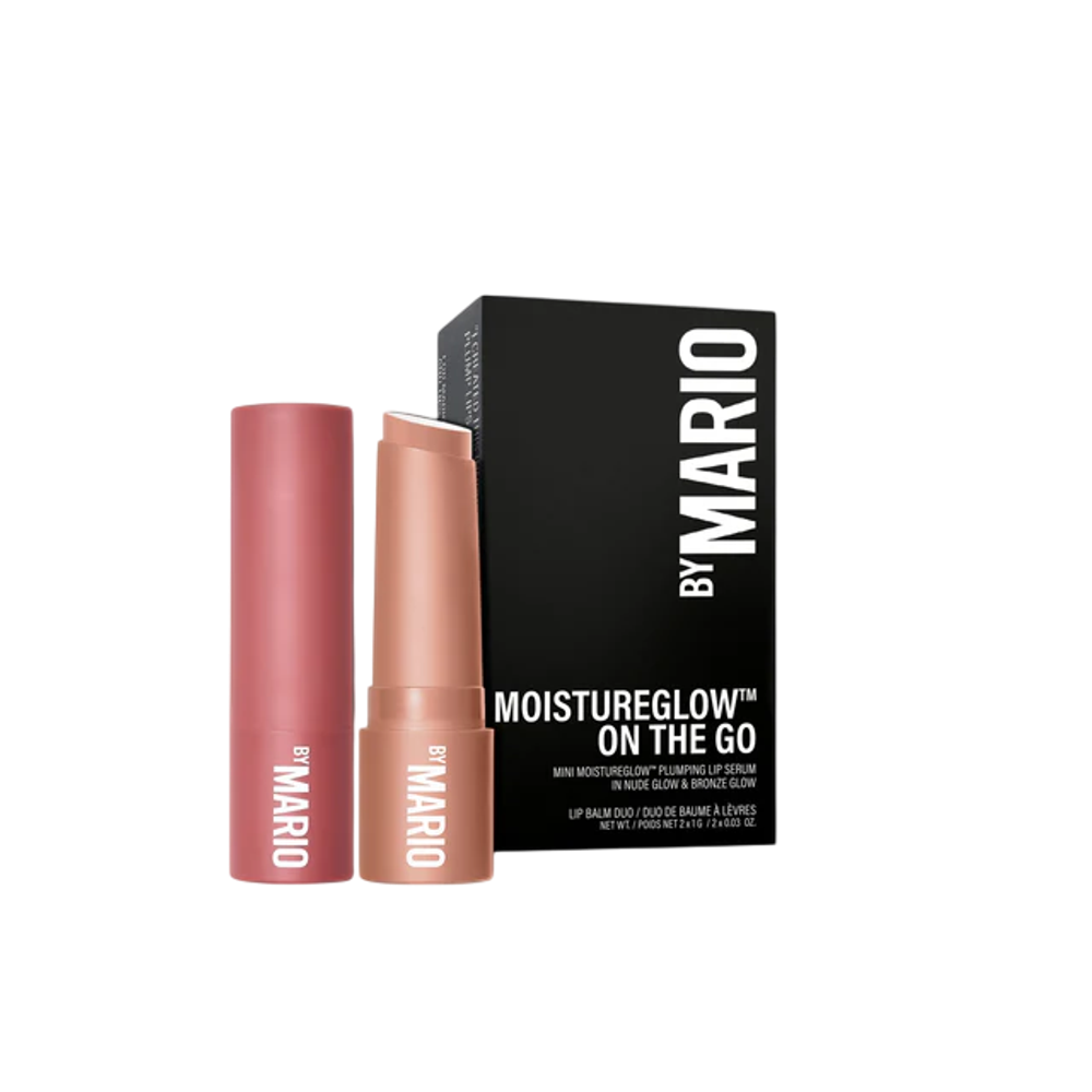 Makeup By Mario Mini MoistureGlow™ On The Go Plumping Lip Serum Duo: Nude Glow + Bronze Glow