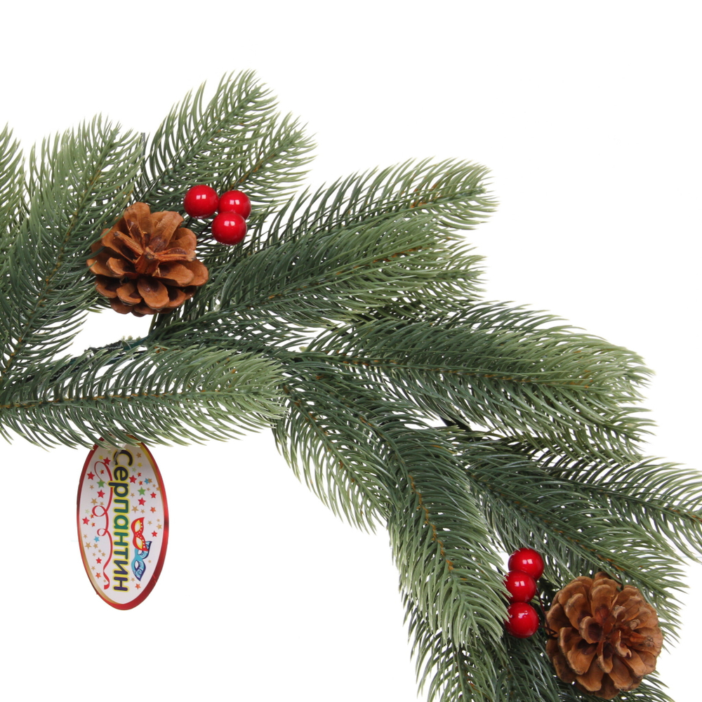 Венок хвойный новогодний «Хвойный аромат» 50 см, резина (SQ3001-50)