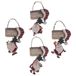 GAEM Изделие декоративное подвесное "Дед Мороз", L12,5 W2,5 H21 см, 4в.