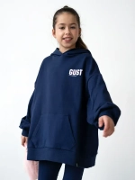 Костюм для девочки, толстовка и леггинсы, синий