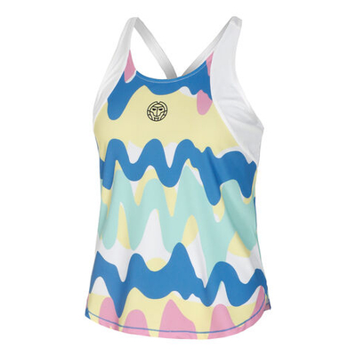 Женская теннисная майка BIDI BADU Good Vibes Tank Top Women - White, Multicoloured