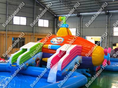 Надувной назменый аквапарк «Субмарина», 20*12*5 м