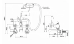 Смеситель для ванны Burlington Regent ANR17A-QT хром/ручки белые