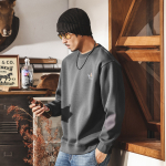 Мужская толстовка американского ретро-стиля, 360 г, весна-осень, новая модная брендовая свободная модель, модная футболка с принтом, мужской стиль