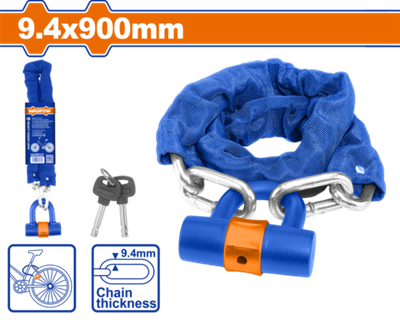 Велосипедный замок 9.4х900 мм (4/8) WADFOW WBK4194
